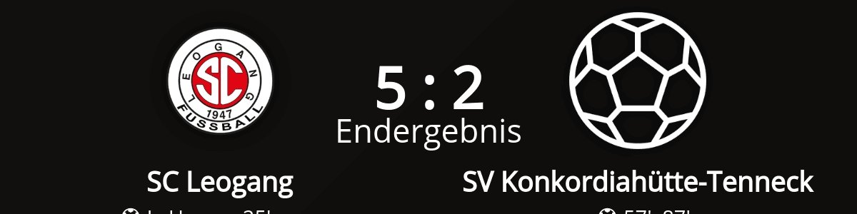 SC Leogang - SV Konkordiahütte-Tenneck 5 : 2 (3 : 0)